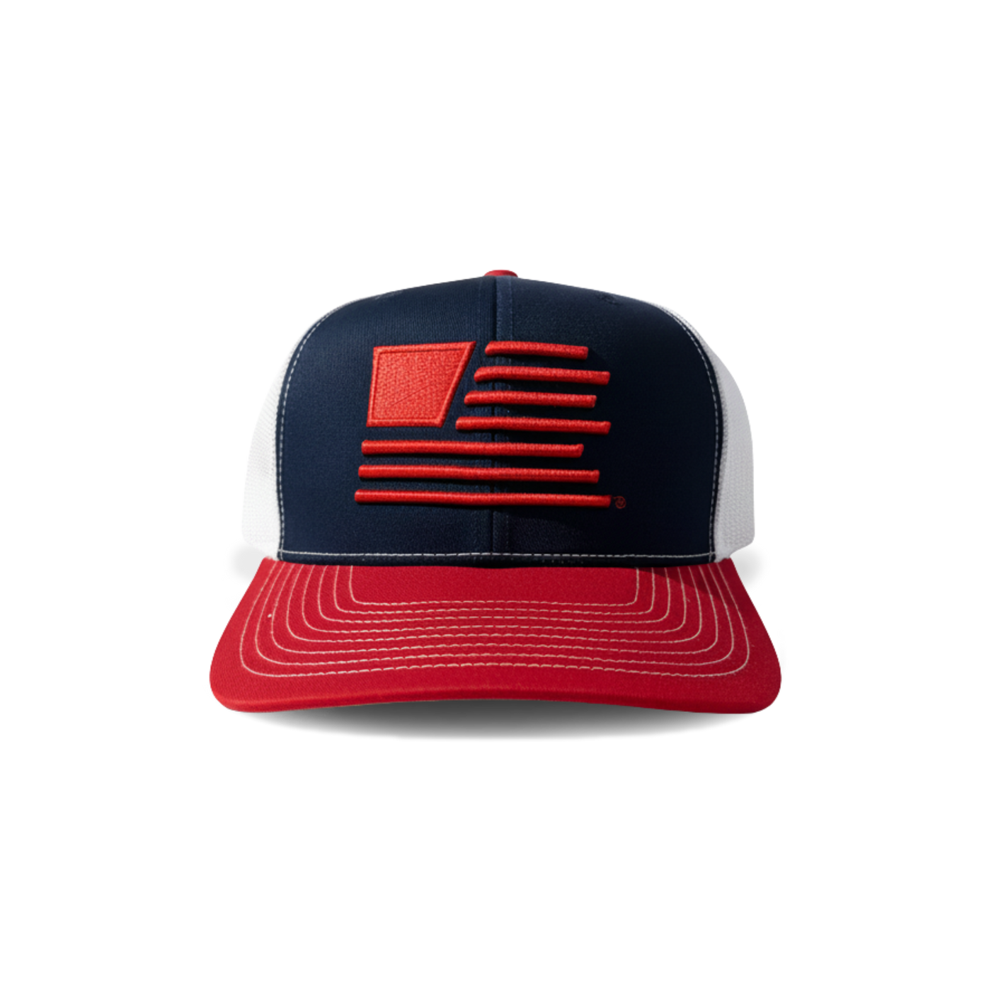 Forward Flag Hat - Red Snapback Trucker